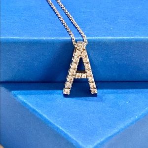 Diamond 14k white gold A necklace